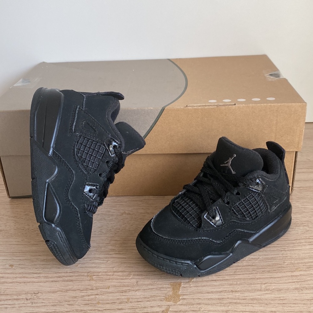 Nike Air Jordan 4 Retro “Black Cat” Toddler Sneakers - SZ 8 C